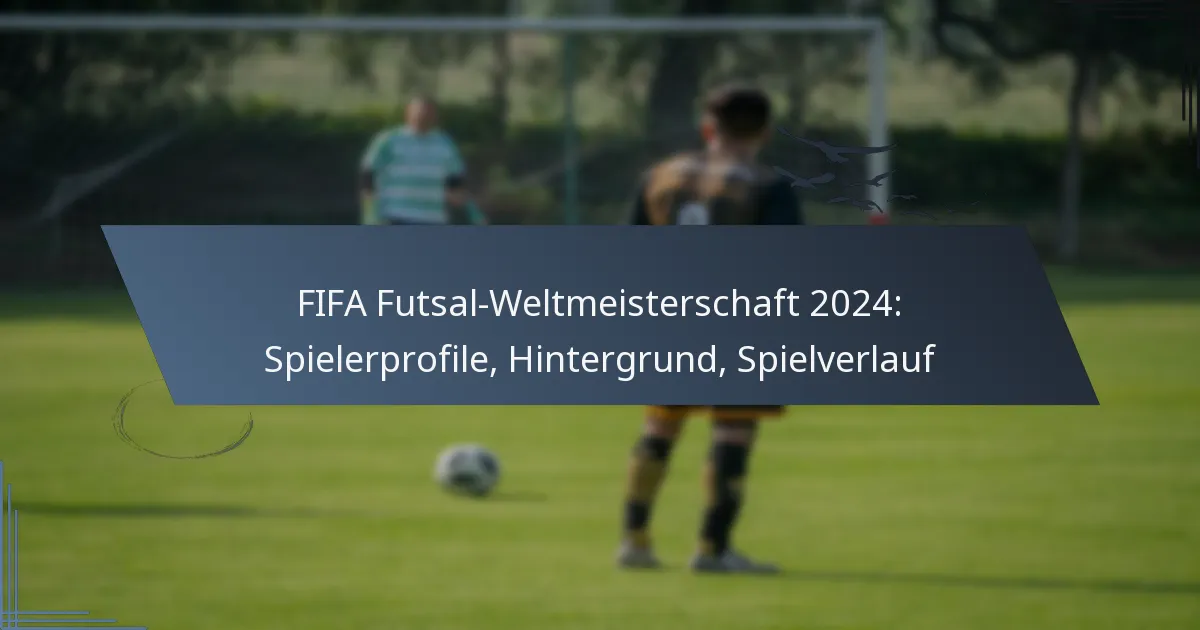 FIFA Futsal-Weltmeisterschaft 2024: Spielerprofile, Hintergrund, Spielverlauf