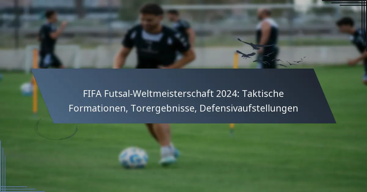 FIFA Futsal-Weltmeisterschaft 2024: Taktische Formationen, Torergebnisse, Defensivaufstellungen