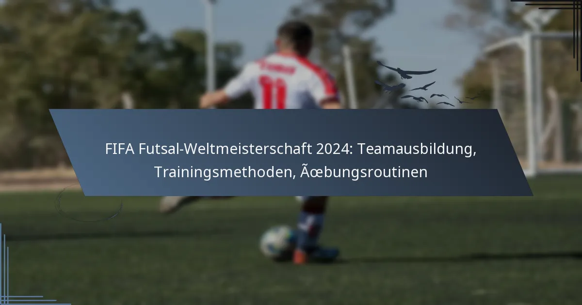 FIFA Futsal-Weltmeisterschaft 2024: Teamausbildung, Trainingsmethoden, Übungsroutinen