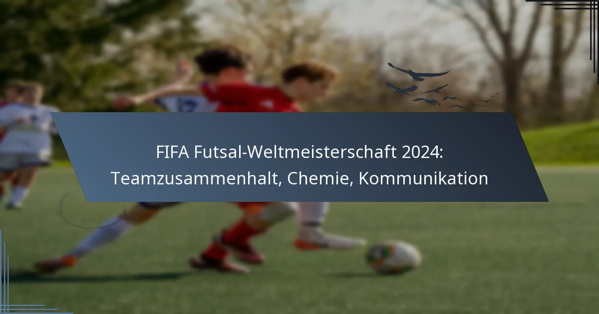FIFA Futsal-Weltmeisterschaft 2024: Teamzusammenhalt, Chemie, Kommunikation