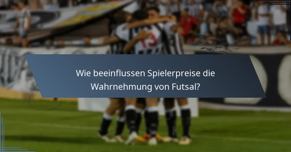 Wie beeinflussen Spielerpreise die Wahrnehmung von Futsal?